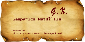 Gasparics Natália névjegykártya